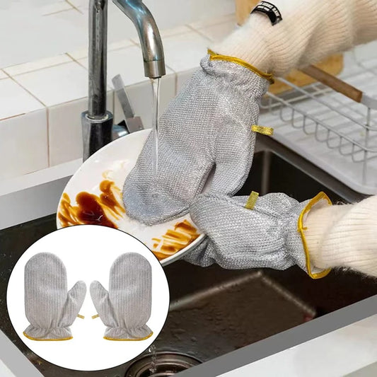 Wire dishwashing gloves kitchen multi-functional (Pack Of 4)