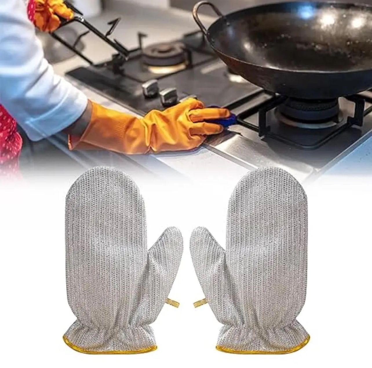 Wire dishwashing gloves kitchen multi-functional