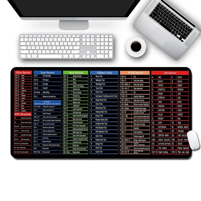 Shortcut Keys Keyboard & Mouse Pad