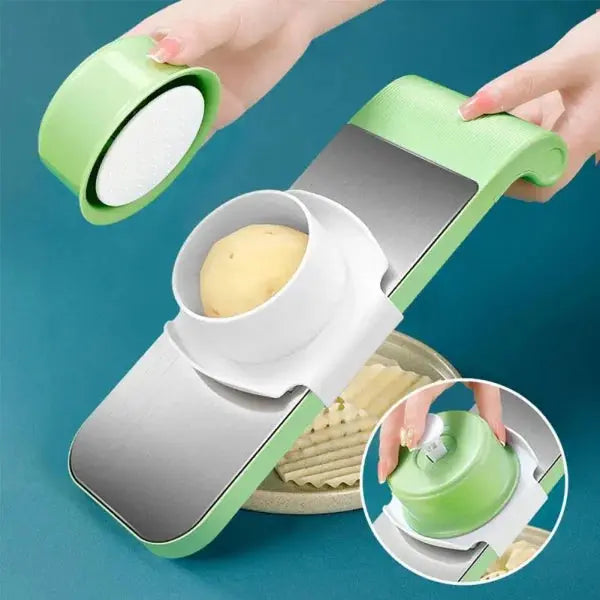 5-in-1 Stainless Steel Veg Cutter & Grater